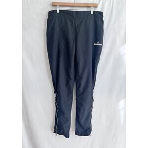 Adidas Stella McCartney Track Pants LARGE Women Black Zippered Legs Tapered EUC